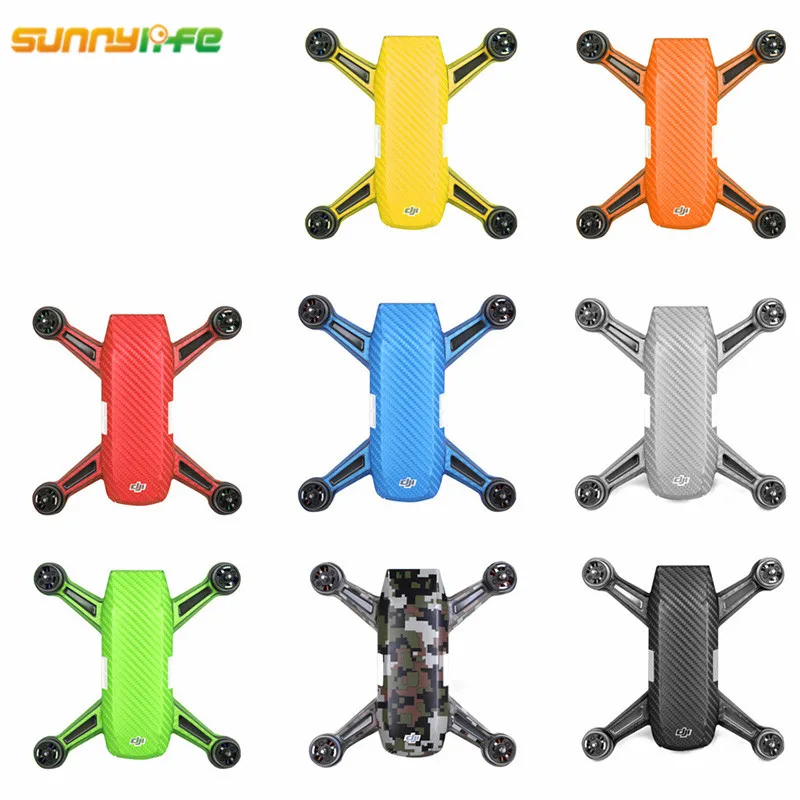 Стикер для дрона DJI SPARK водонепроницаемые ПВХ Углеродные графические Наклейки на