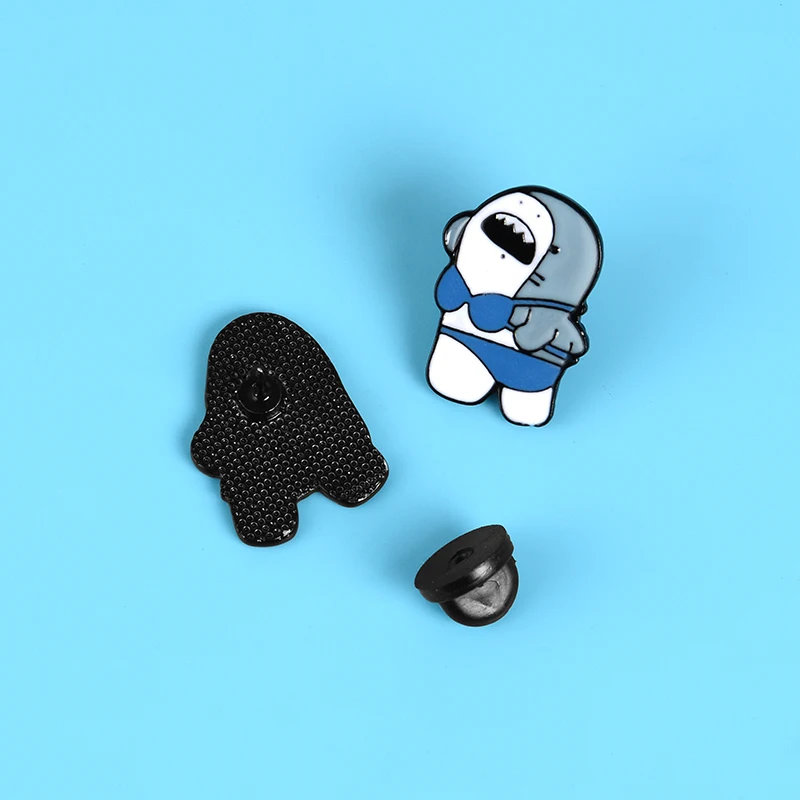 Гуманоидные женские заколки акулы крик Япония сумо борец Броши сумка с меткой