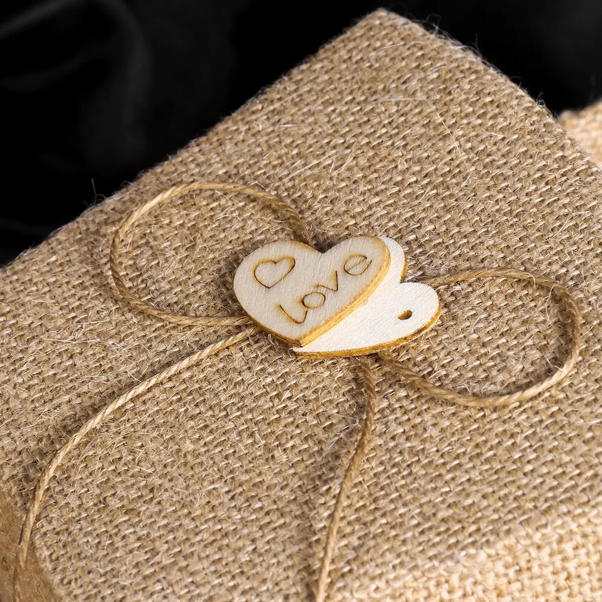 Винтажная Свадебная Мешковина из натуральной ткани Цветочная корзина для