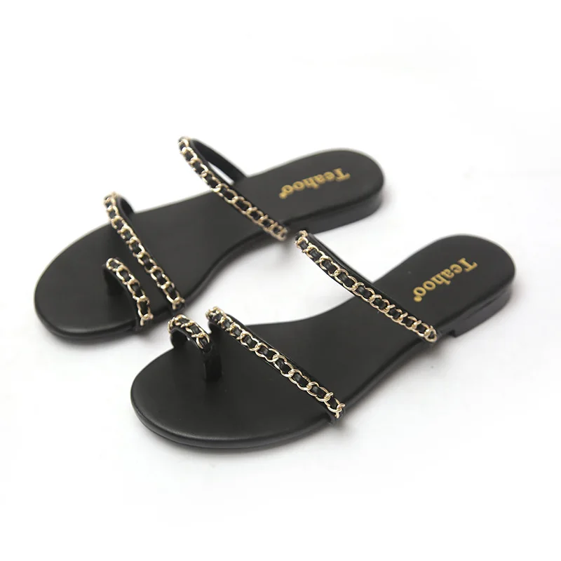 

Rubber Flip Flops Low Rivet Flat Shoes Female Slippers Soft Luxury Slides Slipers Women Hawaiian Comfort Designer Summer 2021 Sc