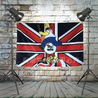 the who heavy metal band poster music banner background wall flag decor vintage creative cloth art painting