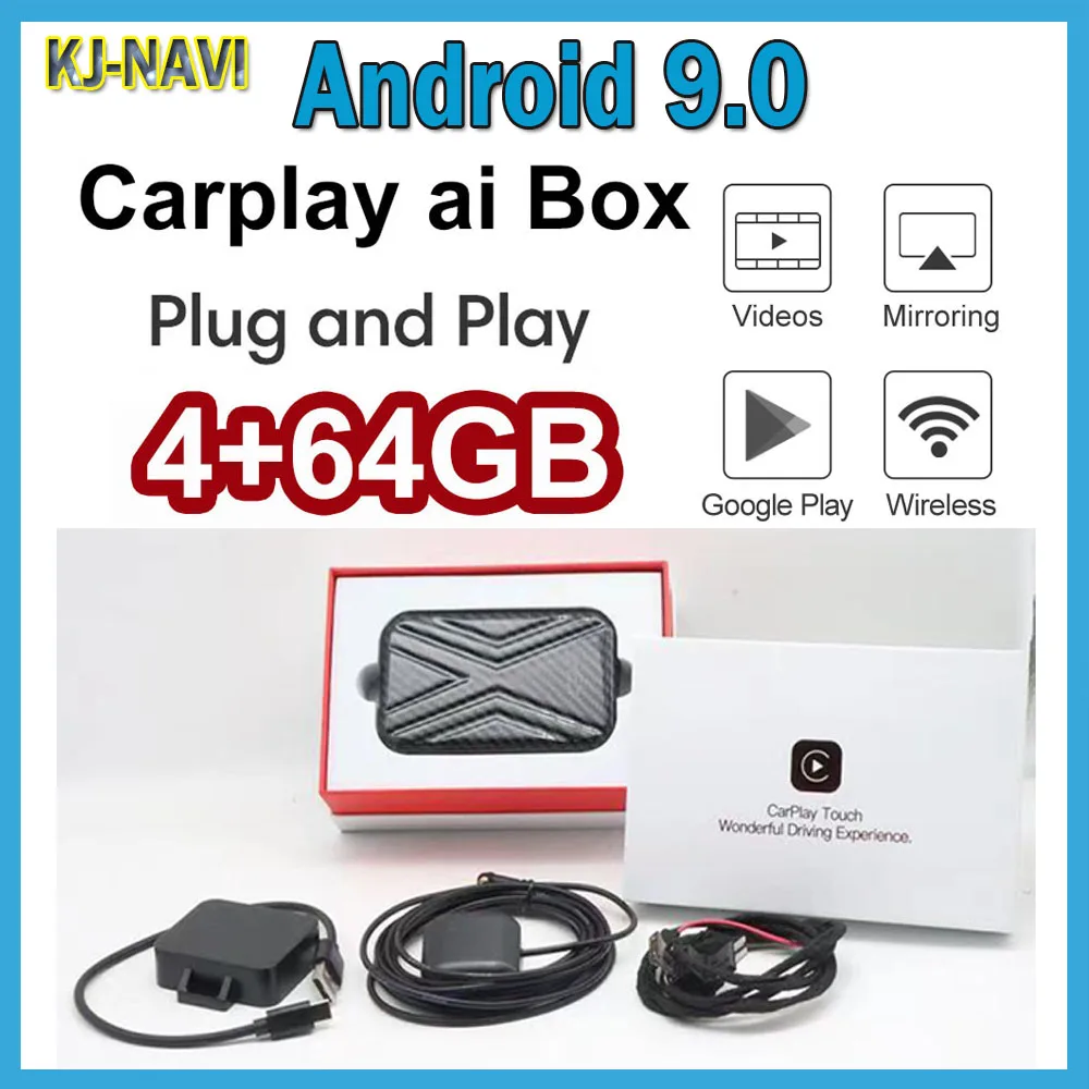 

Новая версия 4 + 64 ГБ для Apple TV Box, автомобильный радиоприемник, видеоплеер, мультимедийная приставка Carplay на Android, система Plug & Play Mirrorlink