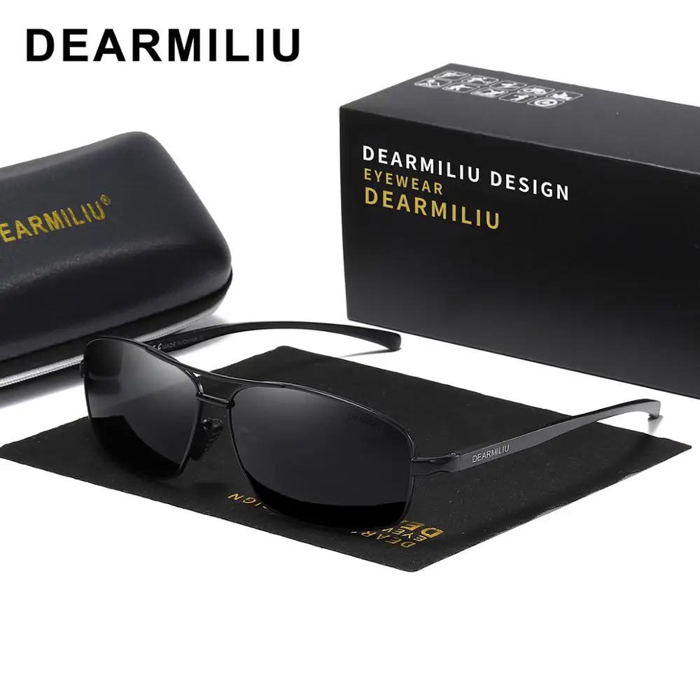 

Мужские Винтажные Солнцезащитные очки DEARMILIU, брендовые дизайнерские прямоугольные классические очки с поляризационными стеклами, UV400, N7088