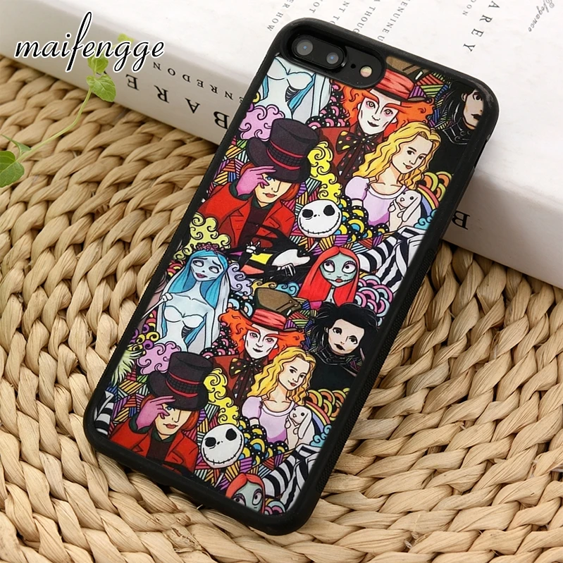 Чехол maifengge для телефона с персонажами Тима Бертона чехол iPhone 5 SE 6s 7 8 Plus 11 12 Pro X XR XS