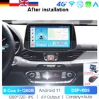 Автомагнитола на Android 11, мультимедийный видеоплеер с GPS, Wi-Fi, GPS, 6 + 2017 ГГц, Раздельный экран с рамкой для Hyundai I30 2018 128