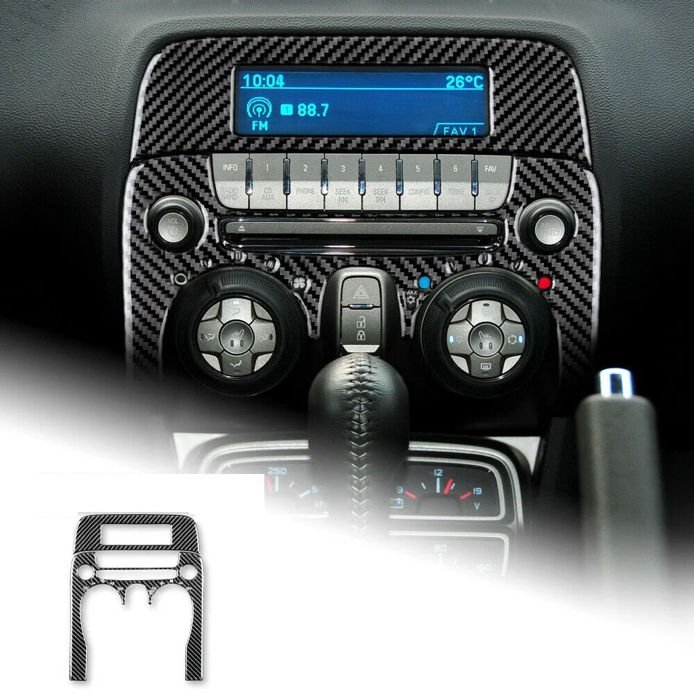

Carbon Fiber Accessories Interior Trim Car Air Conditioning Switch Panel Sticker Fit For Chevrolet Camaro 2010 2011
