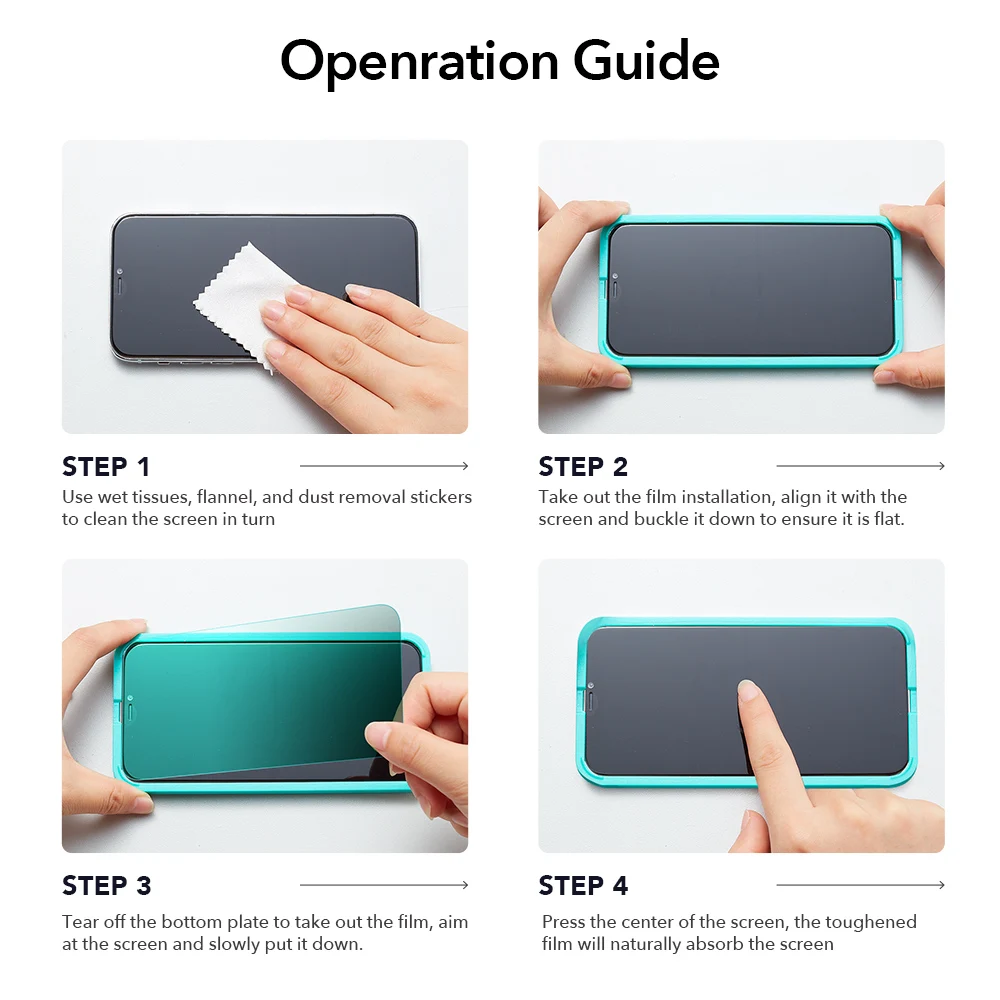 

ESR Screen Protector for iPhone 12 Anti-Glare/Spy Full Cover Tempered Glass for iPhone 12 Mini/12 Pro Max Protective Film Glass