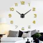 Простые бесшумные акриловые большие декоративные настенные часы с цифрами сделай сам современный дизайн гостиная украшение для дома настенные часы наклейки на стену