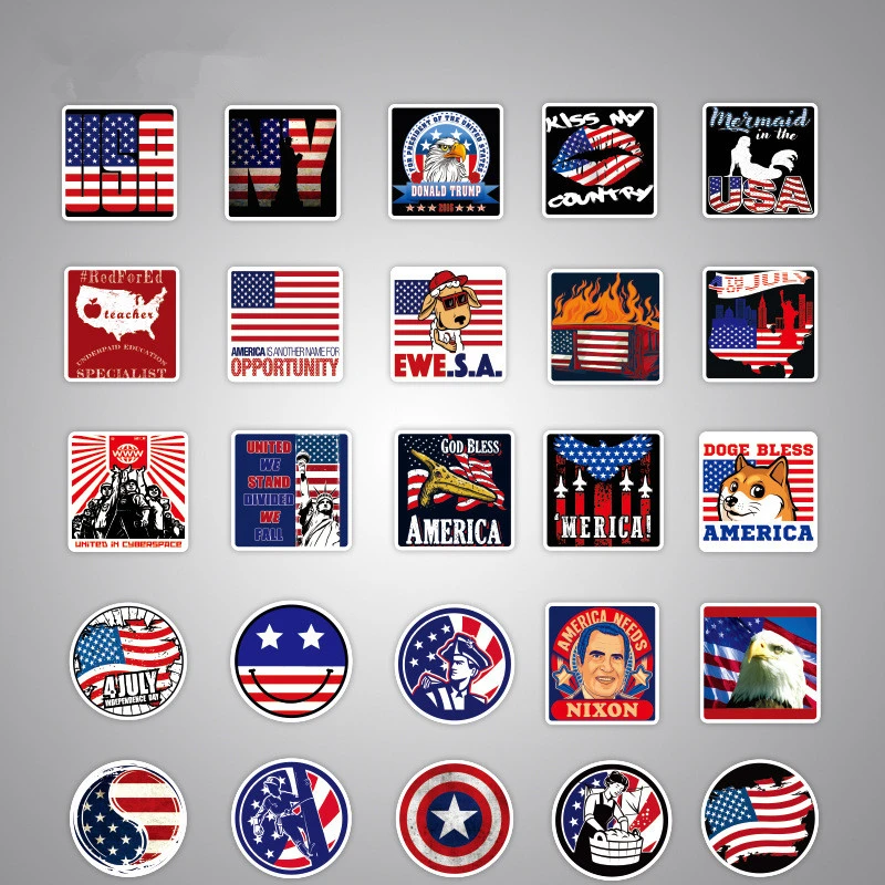 100 шт. DIY мультфильм президент США наклейки для украшения комнаты настенный Декор