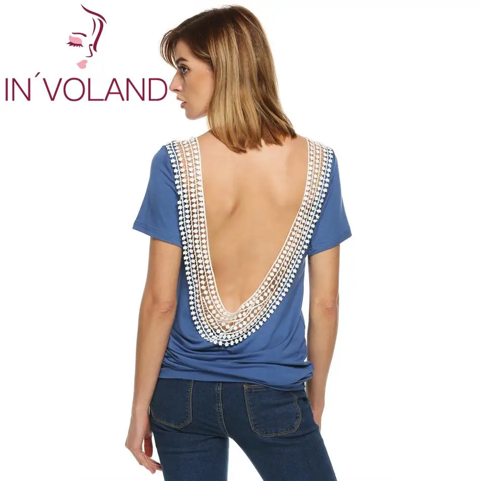 Женские повседневные Летние футболки с коротким рукавом кружевные лоскутные