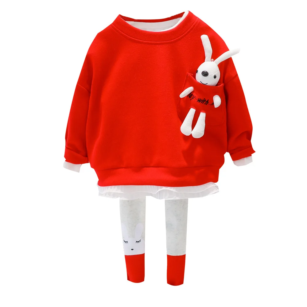 0-3 Years Baby Girls Sets Spring and Autumn Long-sleeved Sweater + Pants Two-piece Suit Toddler Girl Fall Clothes Kids Outfits