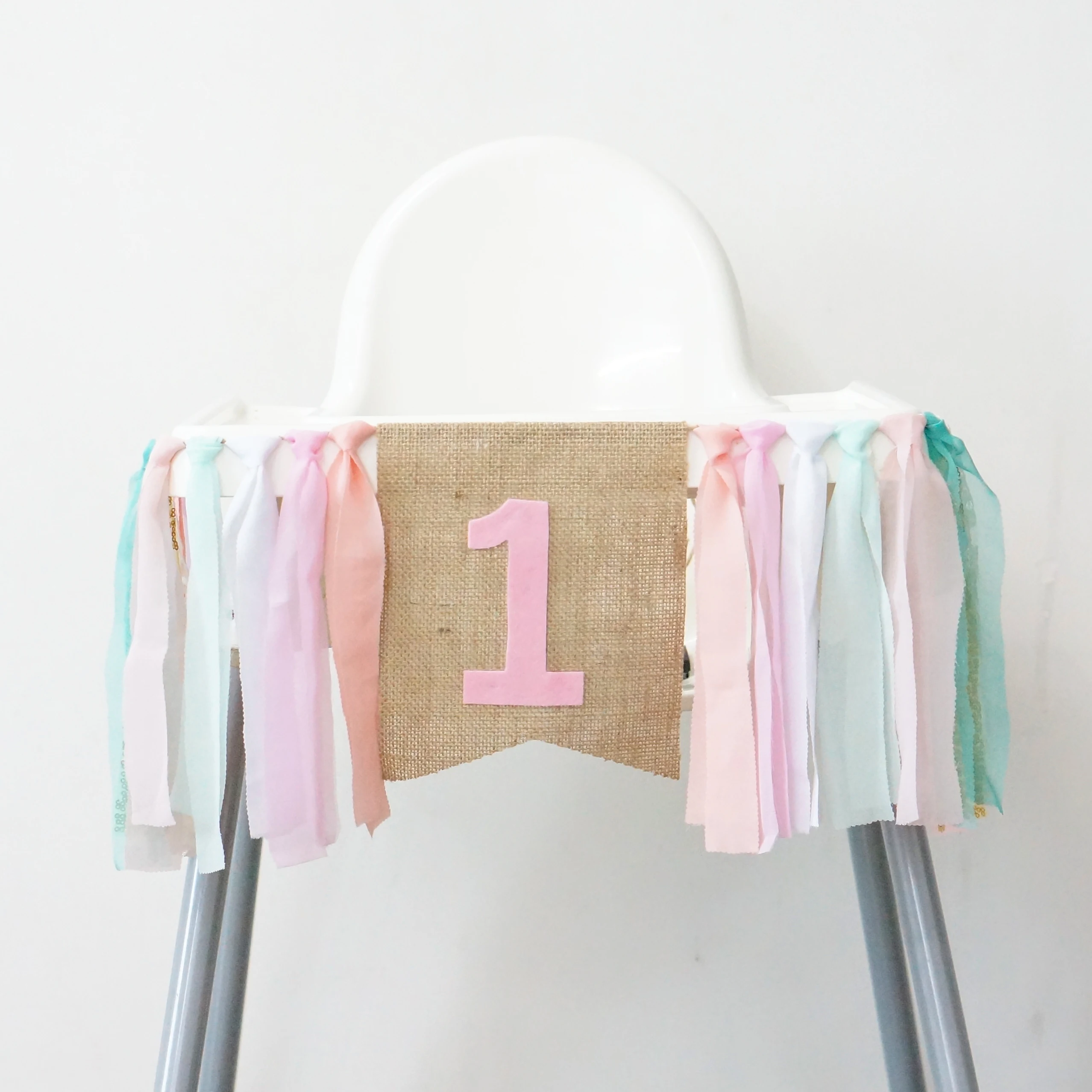 Розовый флаг баннер настраиваемая лента украшение для дня рождения детское