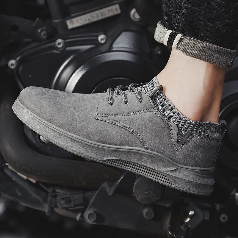 Повседневная Спортивная обувь для мужчин сезон осень Новинка кожаные ботинки