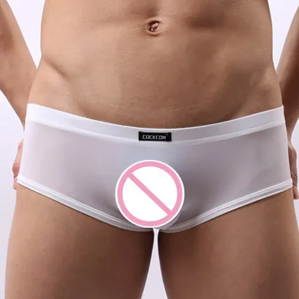 Мужские сексуальные крутые тонкие прозрачные трусы коккон с заниженной талией