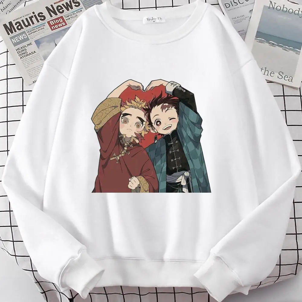 

Demon Slayer Rengoku Kyoujurou Cool design O-NECK Cotton Sweatshirts with Pocket Leisure Unisex sweatsuit