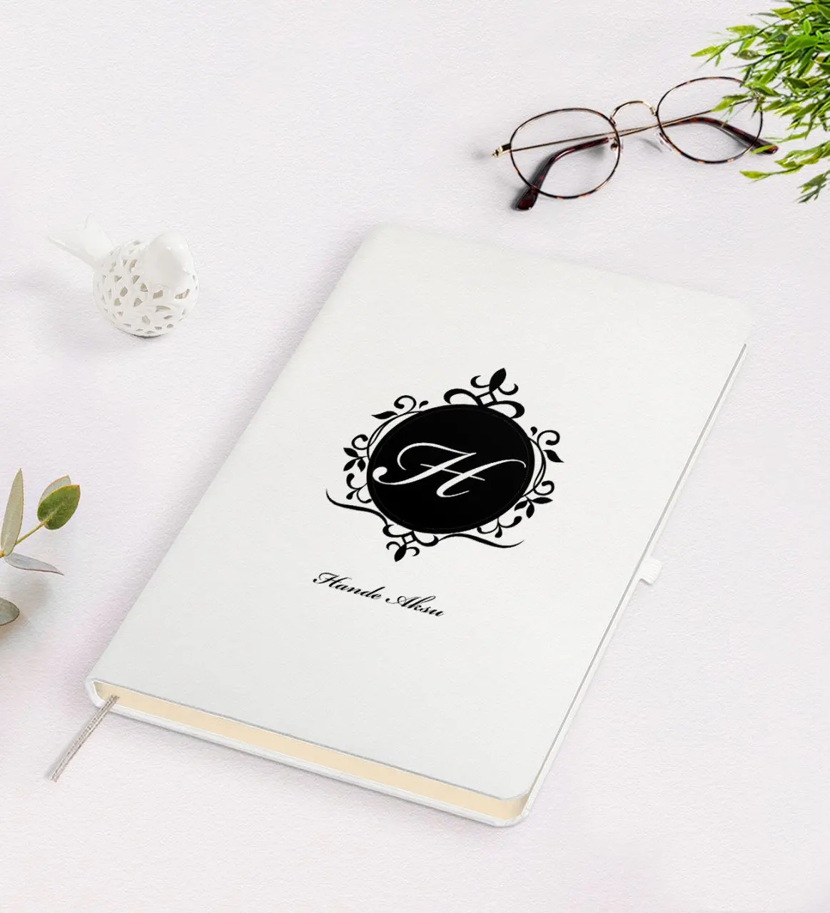 

Персонализированный блокнот с надписью и именем, Белый блокнот-9