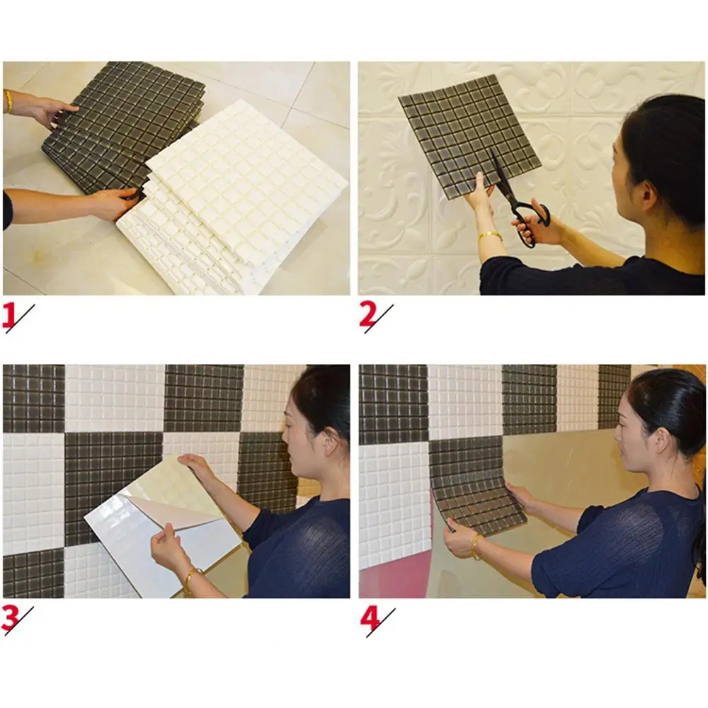 

70*70cm Self adhesive 3D Wallpaper Waterproof TV Background 3D wall stickers Living Room Wallpaper Bedroom Decoration Wallpaper