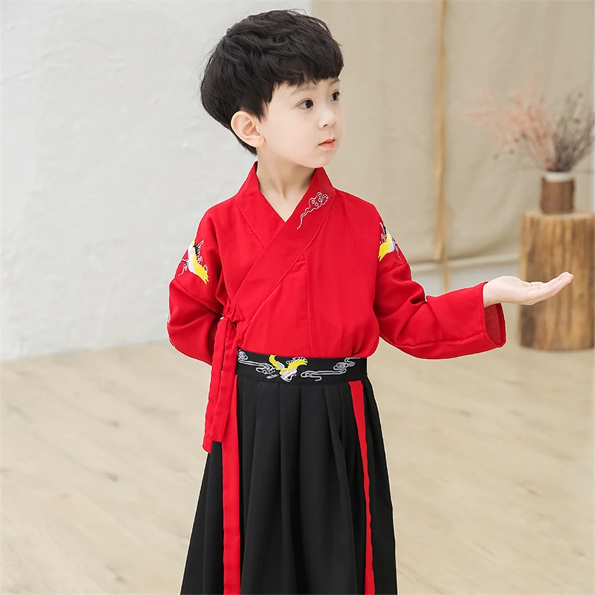 Детское платье кимоно танцевальные костюмы в японском стиле с вышивкой журавлей