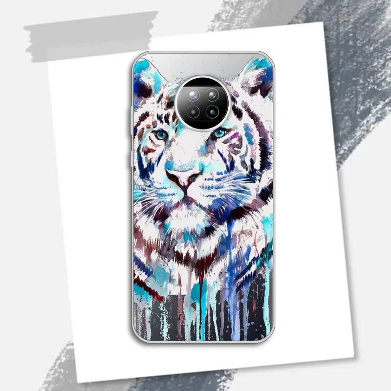 

Design gradient color animals Phone Case Transparent for xiaomi redmi note 8 9 9s 11 10t lite pro