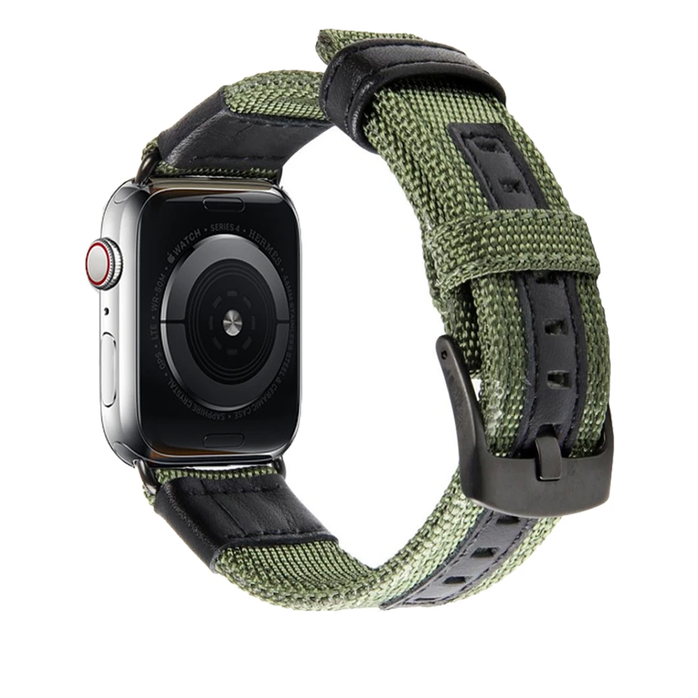 

Sport Nylon Woven Smart Watch Strap For Apple Watch Band 6 5 4 3 2 1 SE Nylon Bracelet For iWatch 44mm 42mm 40mm 38mm Wrist Belt
