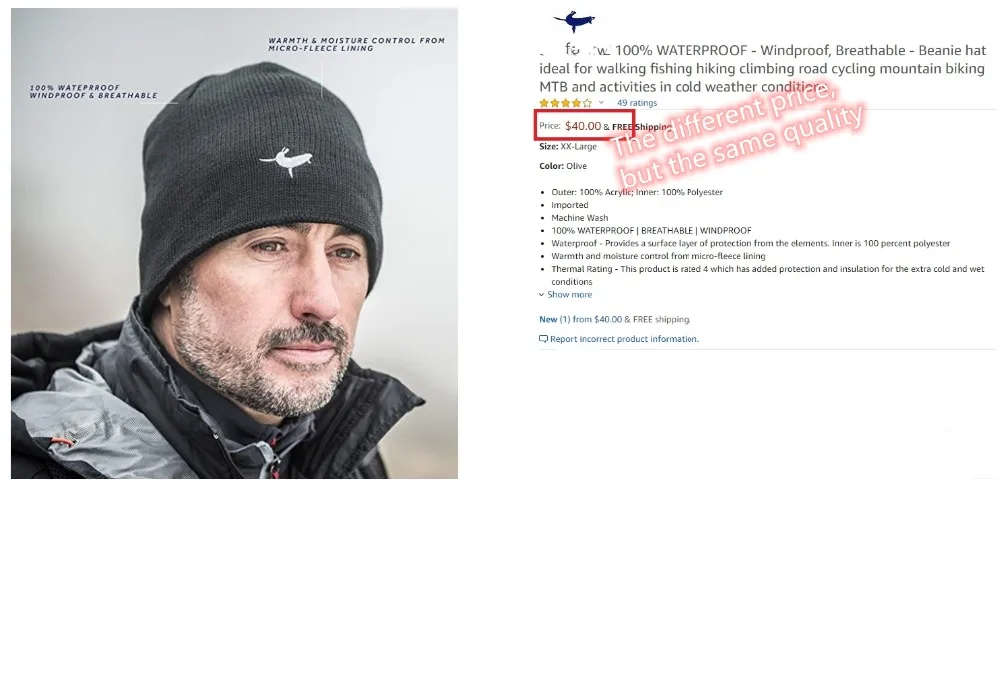 Водонепроницаемая ветрозащитная дышащая зимняя шапочка, шапка для бега, шапка для женщин и мужчин, для рыбалки, прогулок, пеших прогулок, альпинизма, велосипедной деятельности