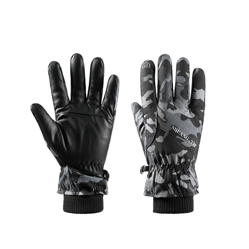 

Winter Cycling Skiing Thermal Gloves Full Finger Thicken Gloves Men Outdoor Sports Warm Waterproof Touch-screen Ski Snow Gloves