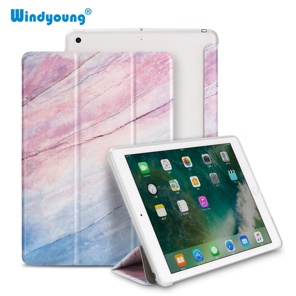 Чехол для iPad 9 7 2017 2018 мраморный чехол Air 1 мягкий силиконовый 2 подставка держатель