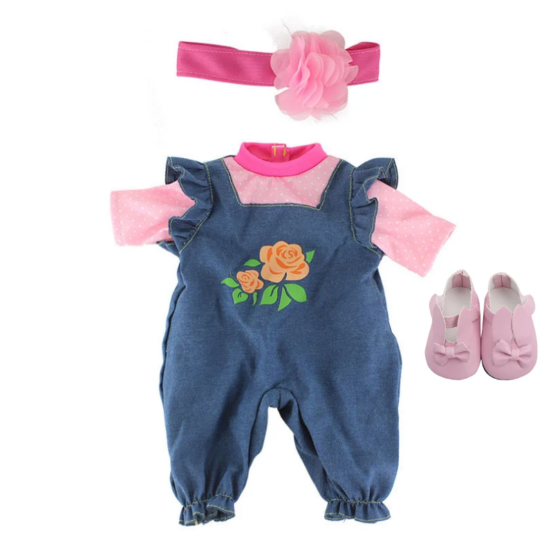 

18 inch Girls doll clothes Unicorn cartoon jumpsuit + hat with shoes American newborn dress Baby toys fit 43 cm baby dolls c231