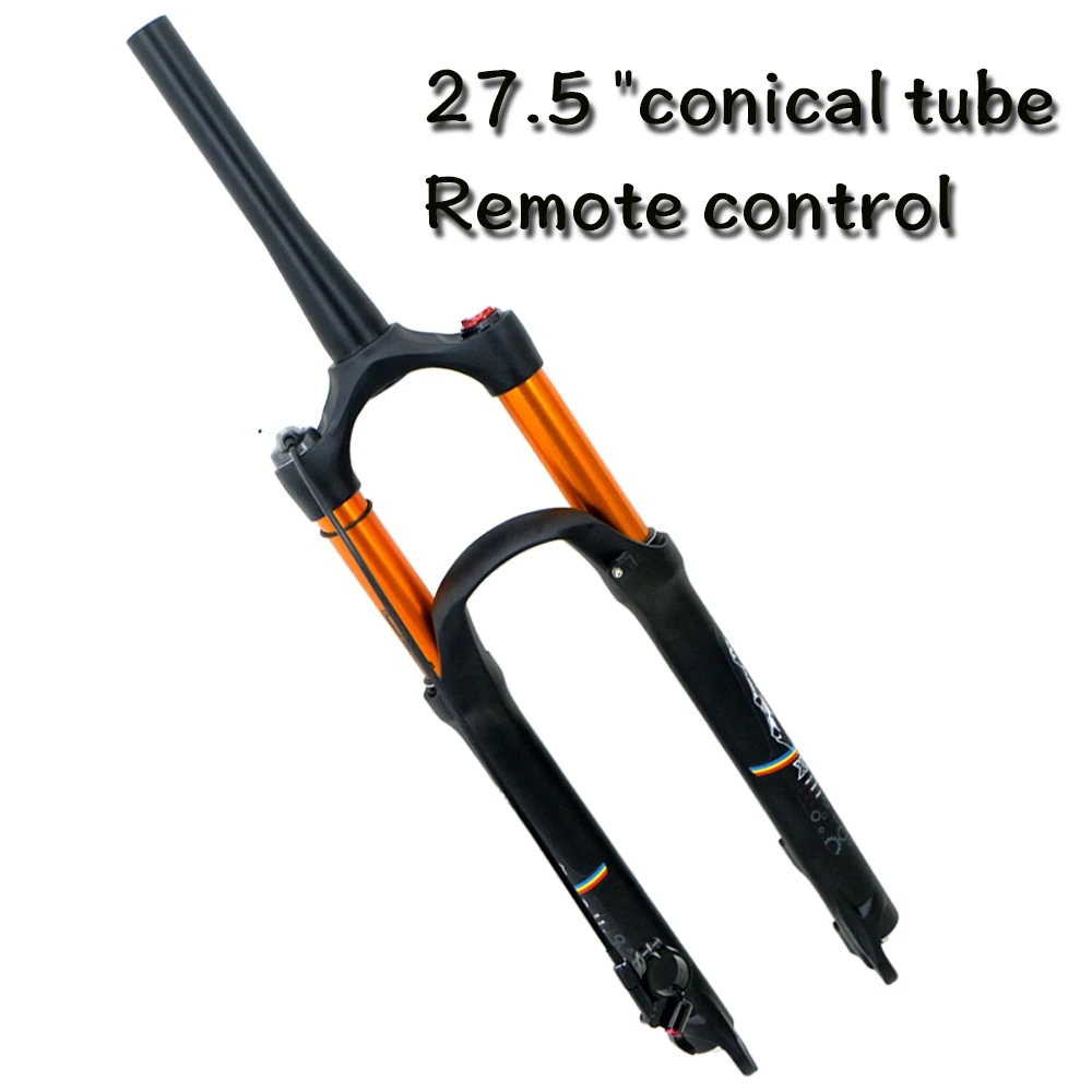 27.5 conical line LMFCS MTB магниевого сплава велосипед вилка Supension Air 26/27. 32 RL100mm передняя вилка подходит для 5/29 дюймового горного велосипеда conica - Цвет: 27.5 conical line