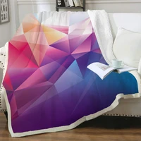 nknk colorful blanket cube bedding throw geometry plush throw blanket art blankets for beds sherpa blanket fashion premium