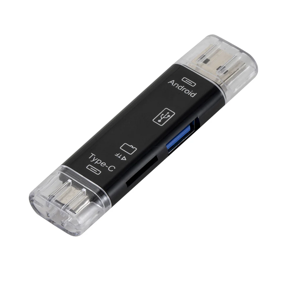 LccKaa Type C и Micro USB 5 в 1 OTG кардридер флэш накопитель высокоскоростной Универсальная TF