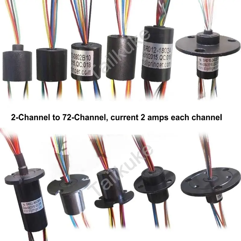 Миниатюрное скользящее кольцо проводящее миниатюрное 4-канальное 5-канальное