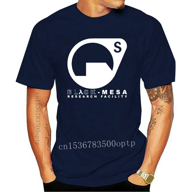 

Новая Черная футболка с изображением исследовательского центра Меса, 100% хлопок, вдохновленная половинной жизнью