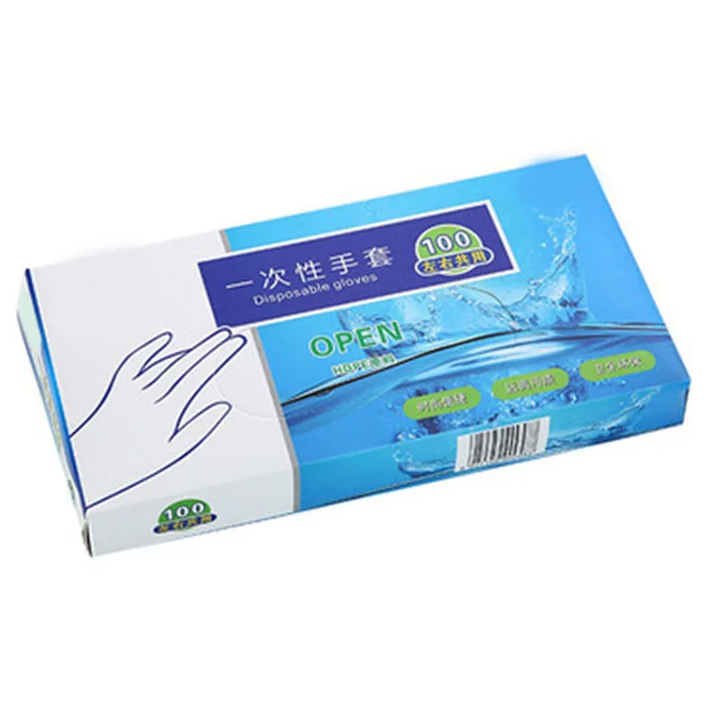 

100/200pcs PE Multi-function Gloves Transparent Thick Film Disposable Food Gloves Boxed For Household Kitchen Cleaning Gloves