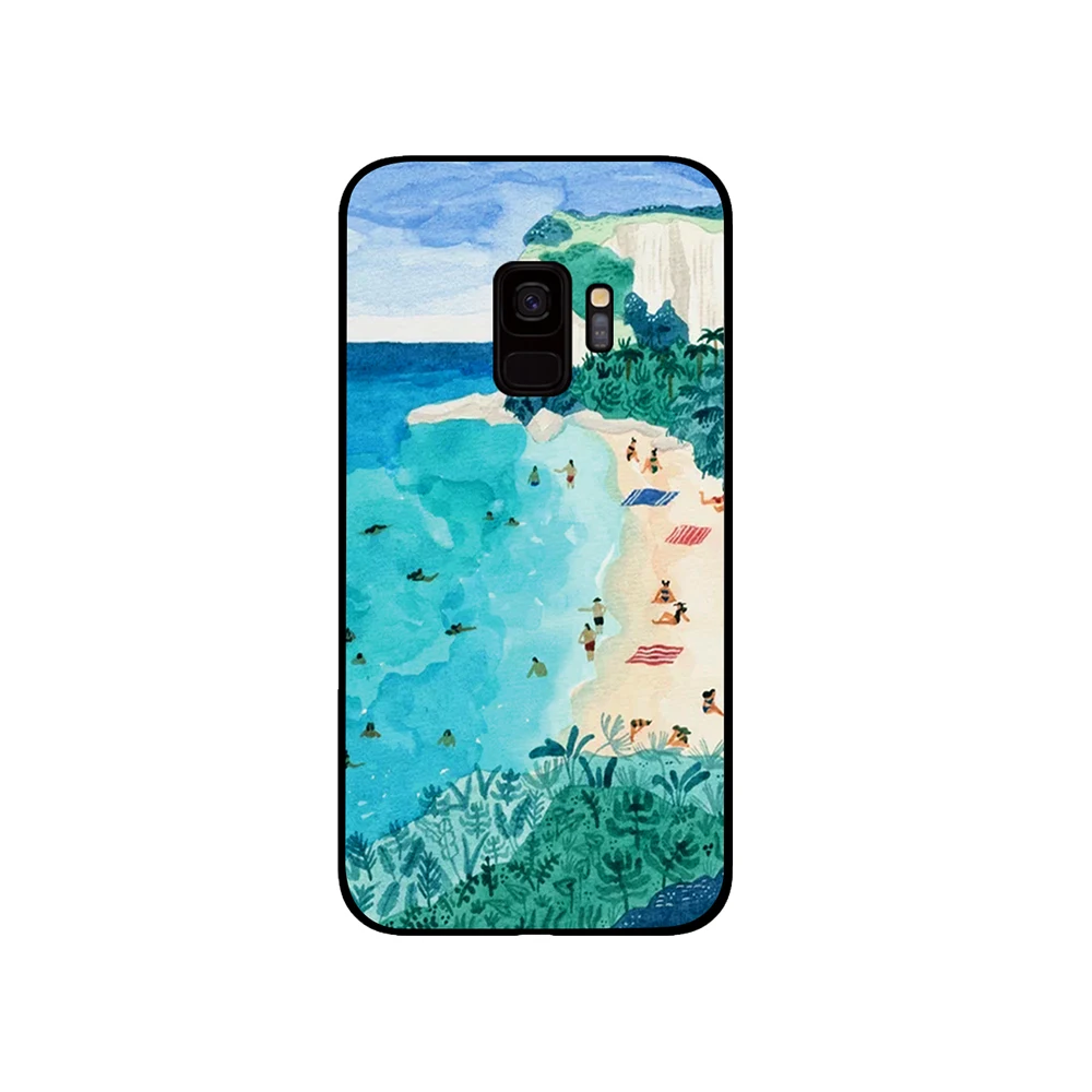Тропические летние деревья Чехлы для samsung Galaxy S10 S8 S9 Plus S7 S6 edge Note 8 9 Роскошный чехол