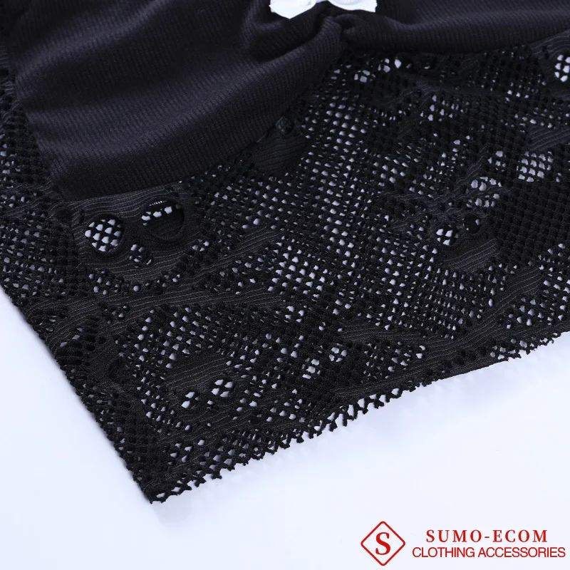 

2pcs/set Sexy See-through Stitching Navel Print Small Sling Tank Tops Women's Vintage Gothic Lace Mesh Camisole Crop Top