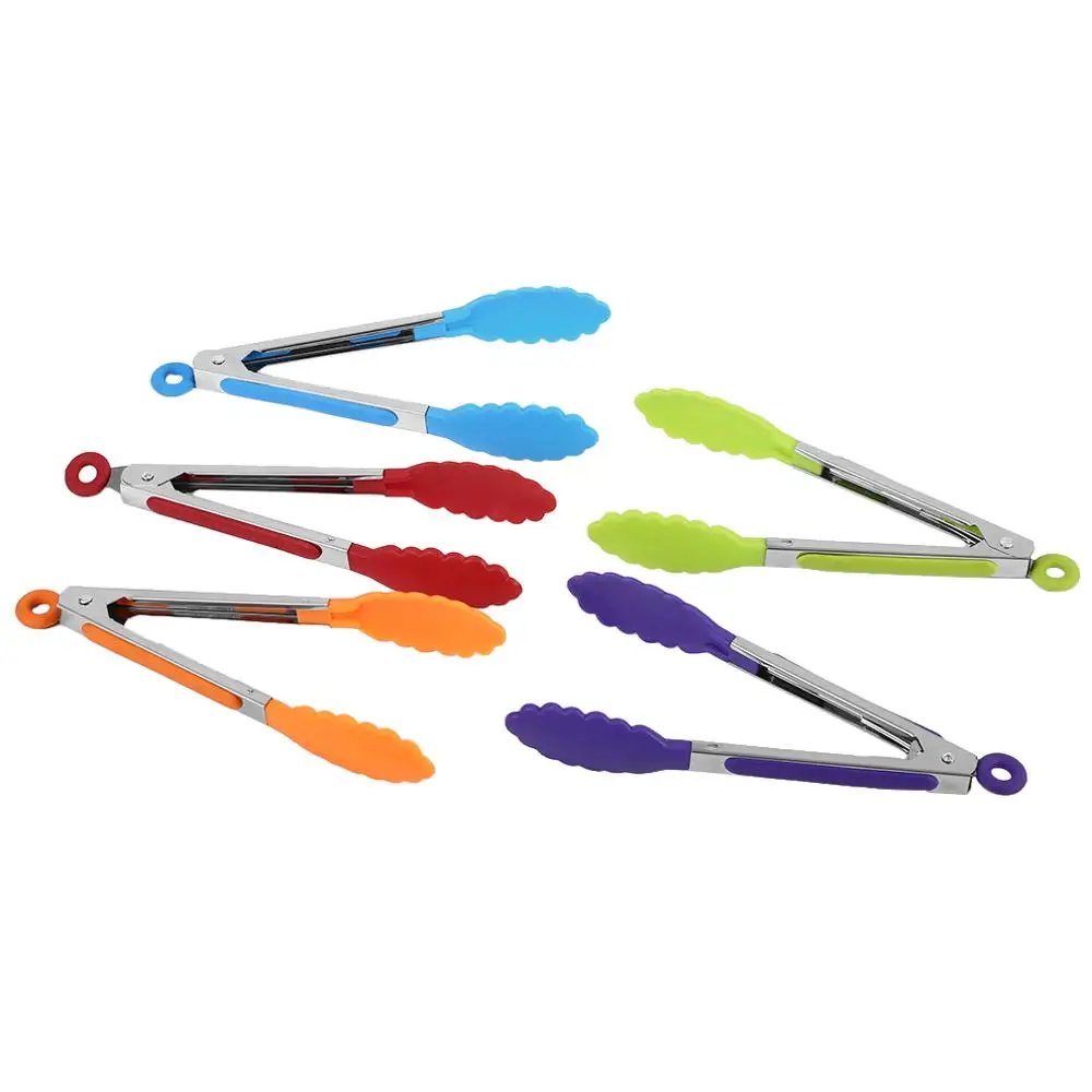 Термостойкие нейлоновые кухонные щипцы для барбекю ПП + из нержавеющей стали |