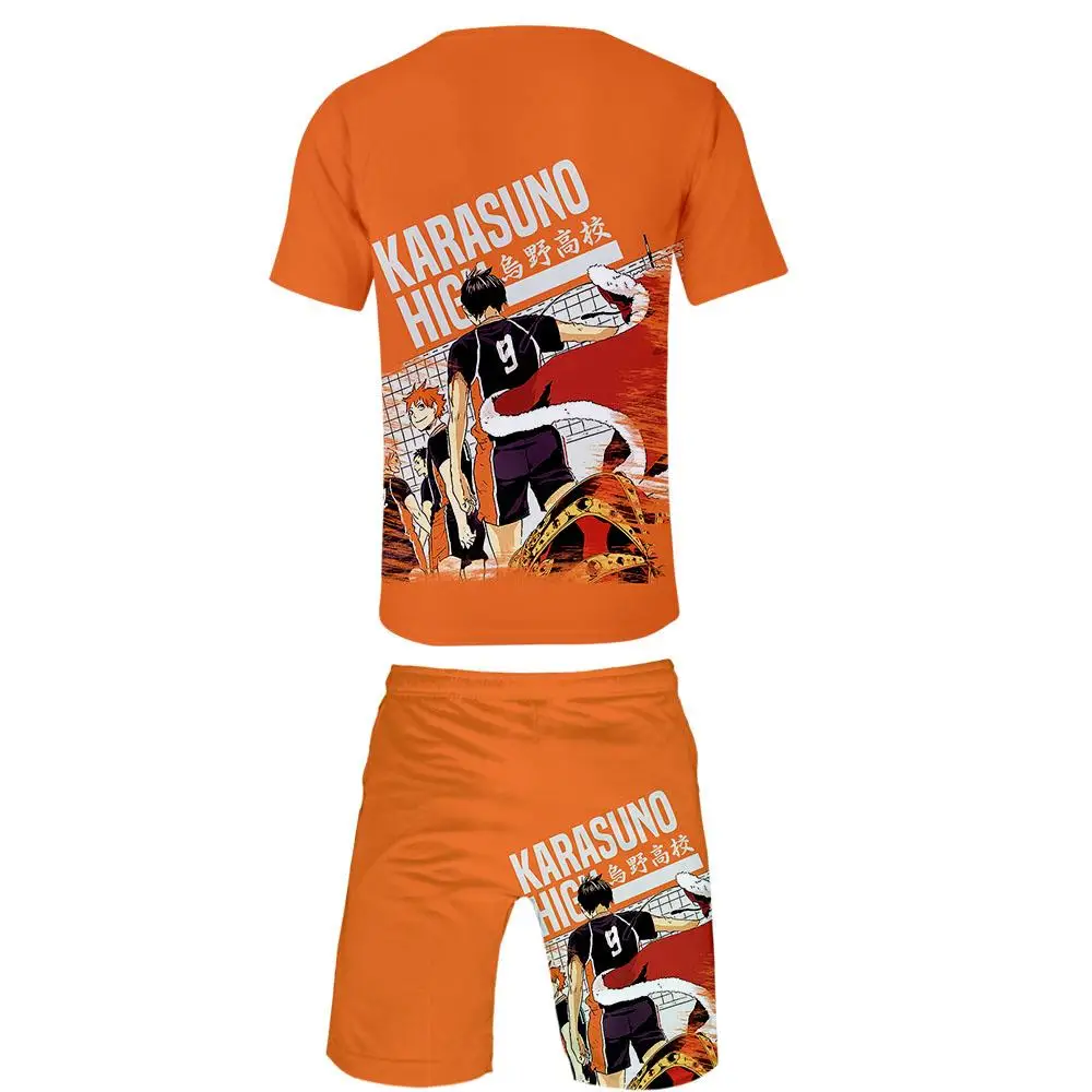 Haikyuu! Костюм мужской из двух предметов повседневный тренировочный костюм в стиле