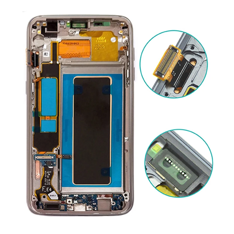 Для Samsung Galaxy S7 край экран Super AMOLED S7Edge G935 G935A G935F SM ЖК дисплей с сенсорным экраном