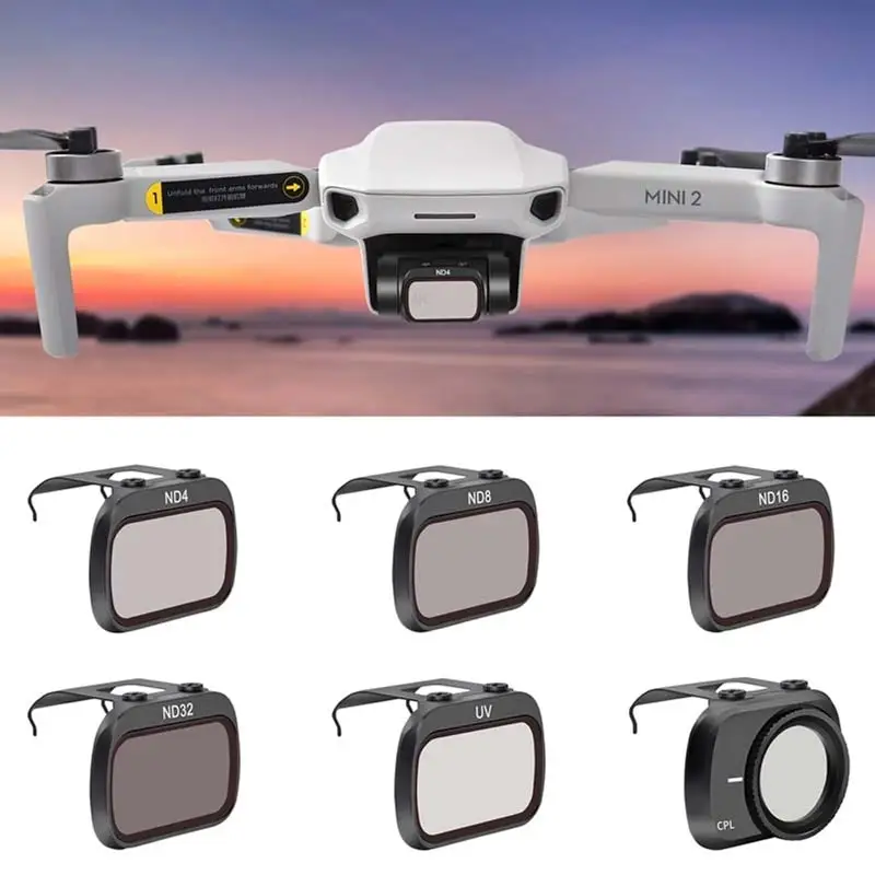 

Drone Accessories 6pcs DJI Mini 2 Drone Lens Filters UV ND NDPL CPL 4/8/16/32 Camera Lens Filter For Dji Mavic Mini Accessories
