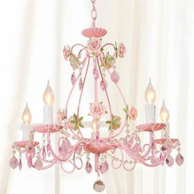 Люстра с розовыми цветами для свадьбы хрустальная люстра розами украшения