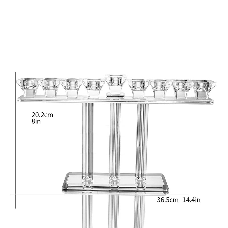 H& D 9 головок хрустальный канделябр Hanukkah Menorah подсвечник элегантный домашний декор свадебный центральный подарок на новоселье