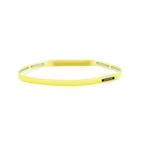 YELLOW Силиконовая направляющая Налобная повязка sweatband эластичные повязки на голову наружные спортивные наушники спортивная повязка силиконовая направляющая пот голова - Цвет: YELLOW