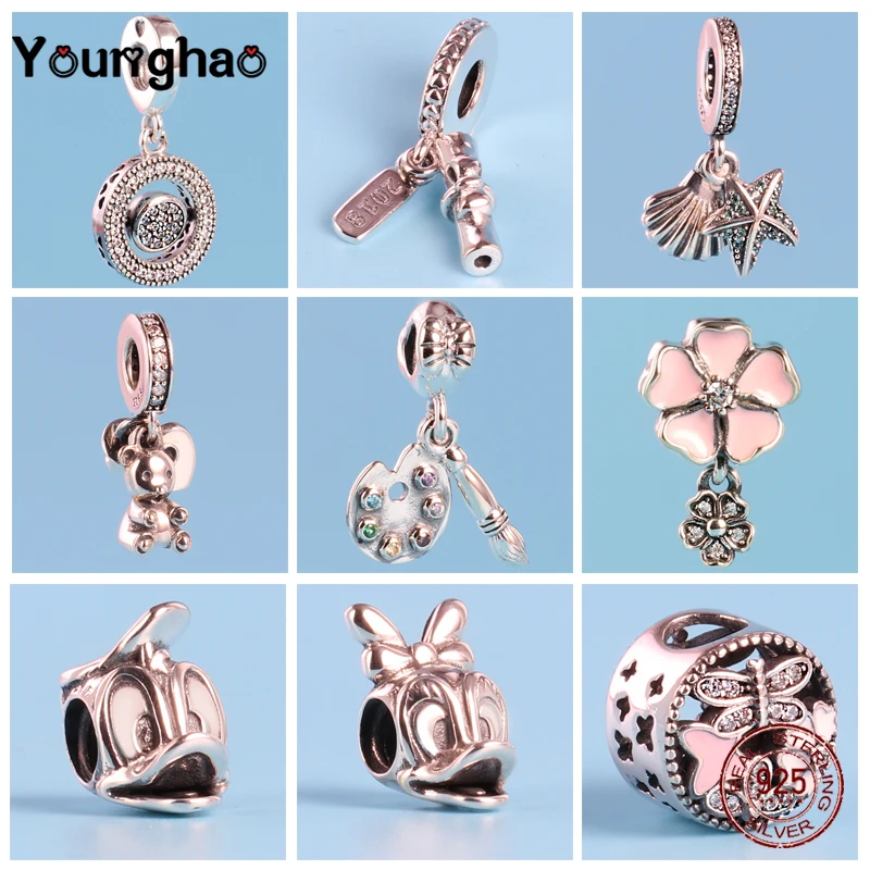 Younghao Элегантные Подвески подходят к оригиналу Pandora очаровательный браслет