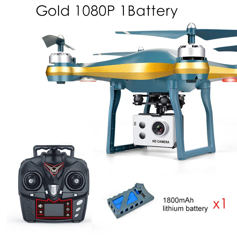 K10 Дрон с GPS Камера Hd Rc вертолет Квадрокоптер Follow Me(следуй за мной одним нажатием кнопки возврата длинные Срок службы батареи низкая Мощность и функцией автоматического возврата - Цвет: Gold 1080P 1B