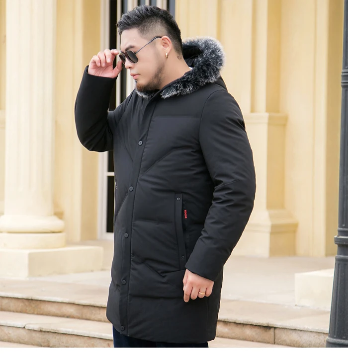 Плюс Размеры 5XL 6XL 7XL осень-зима пуховик Для Мужчин's Куртка–пуховик на 90% белом утином пуху Для Мужчин's Parker теплая куртка-пуховик