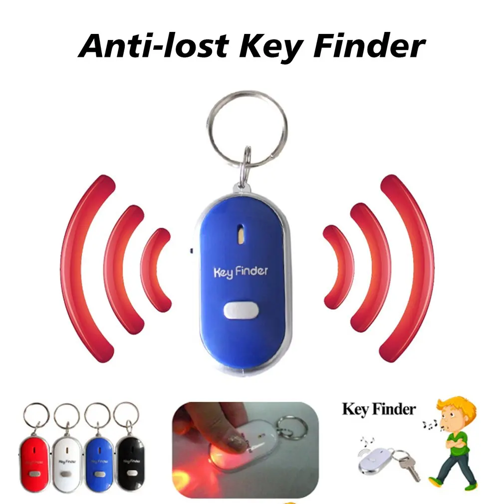 

Wireless Whistle Sensor Key Finder Smart Key Finder Anti-lost Whistle Sensor Keychain Tracker LED Whistle Clap Locator