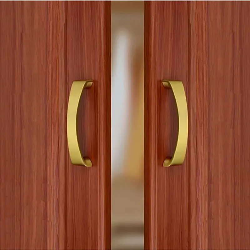 Ручки для кухонных шкафов 6 шт./лот золотые латунные ручки дверей ящиков/комодов