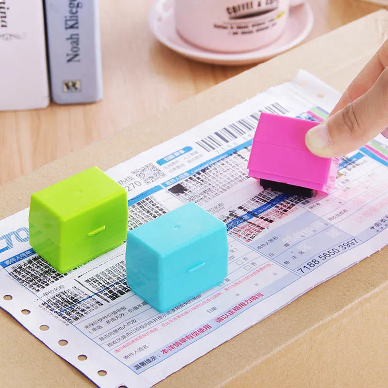Portable Your ID Confidentiality 1Pcs Messy Code Security Stamp Seal Roller Theft Protect Guard Confidential | Дом и сад