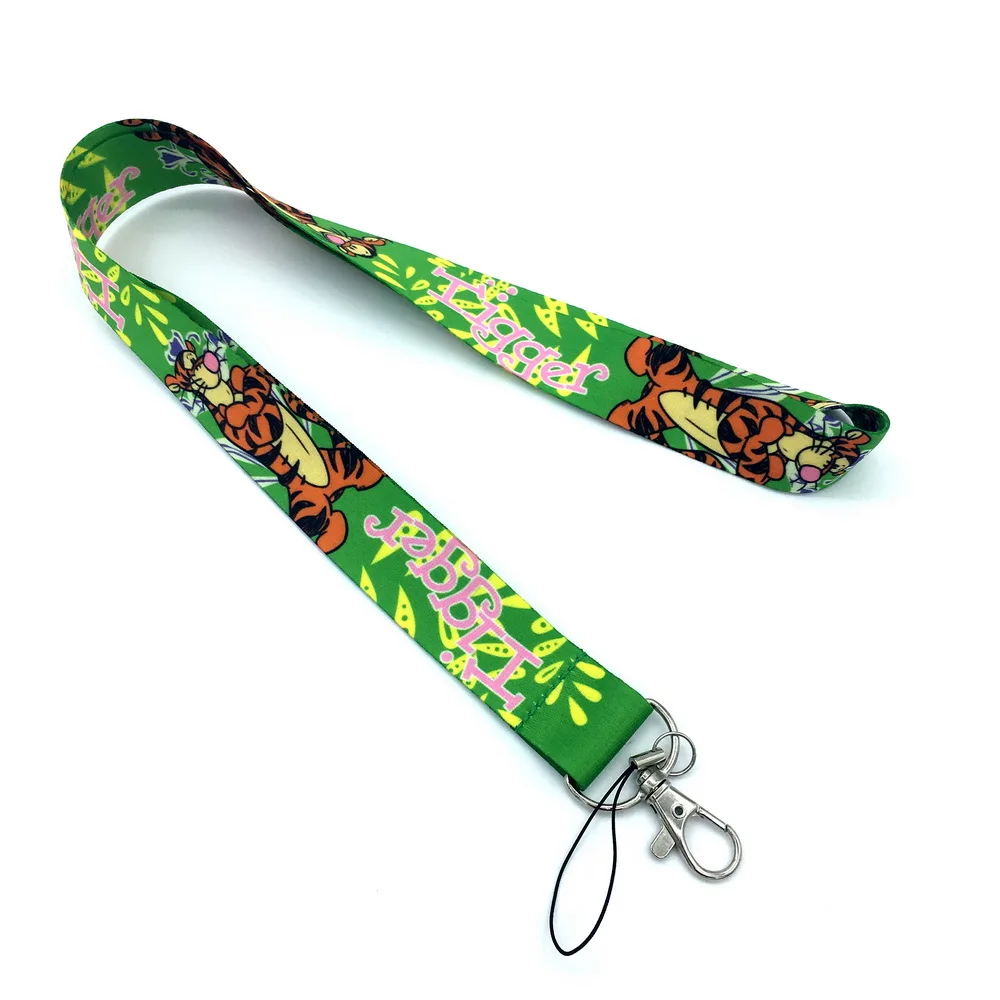 Мультфильм Винни тиггер Eeyore Ремешок Id значок держатель брелоки ремешки на